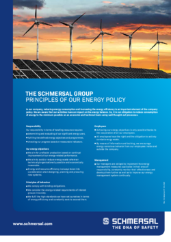 The Schmersal Group – principles of our energy policy